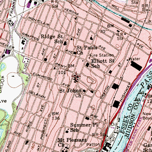 Topographic Map of Our Lady of Good Counsel Grade School, NJ