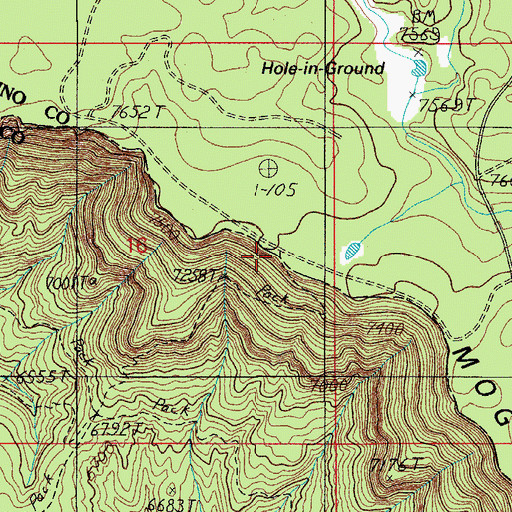 Topographic Map of Drew Canyon Trailhead, AZ