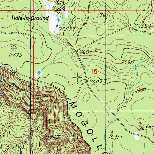 Topographic Map of Carr Lake Trailhead, AZ