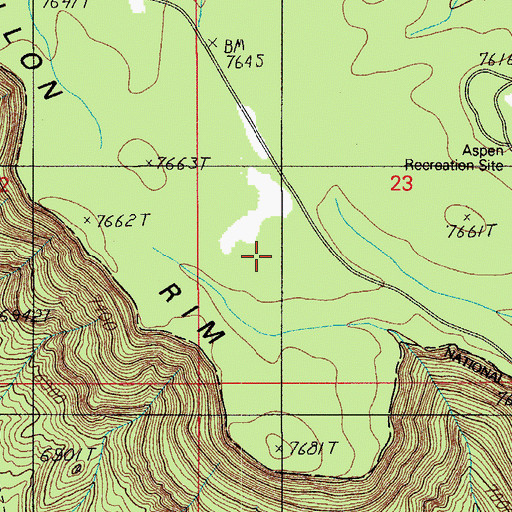 Topographic Map of Mogollon Campground, AZ