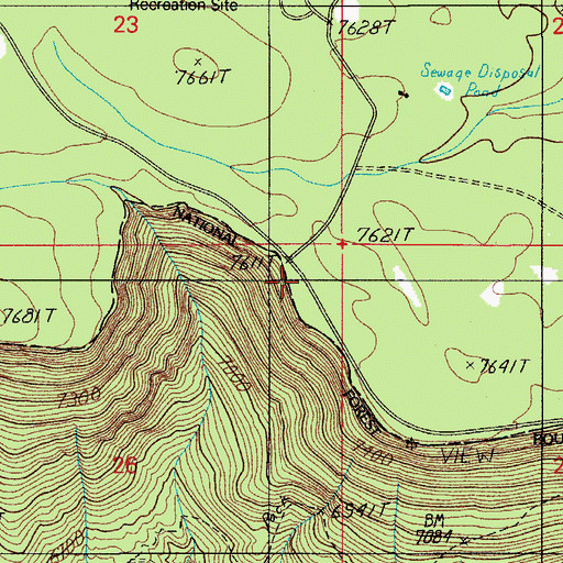 Topographic Map of Woods Canyon Vista, AZ