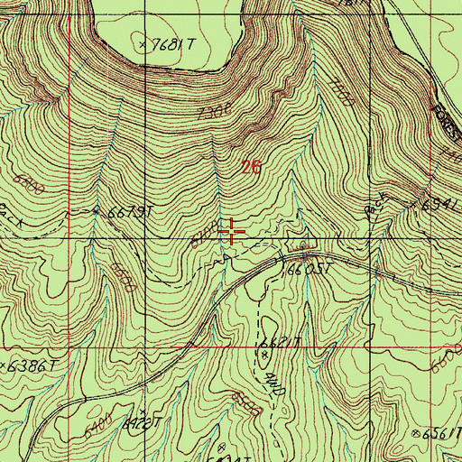 Topographic Map of Two Sixty Trailhead, AZ