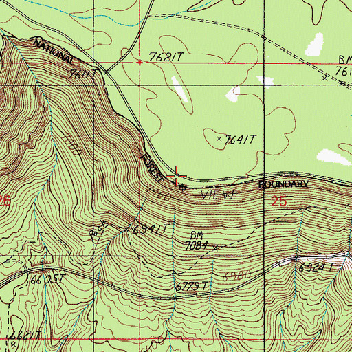 Topographic Map of Rim Lakes Vista, AZ