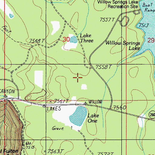 Topographic Map of Sinkhole Campground, AZ