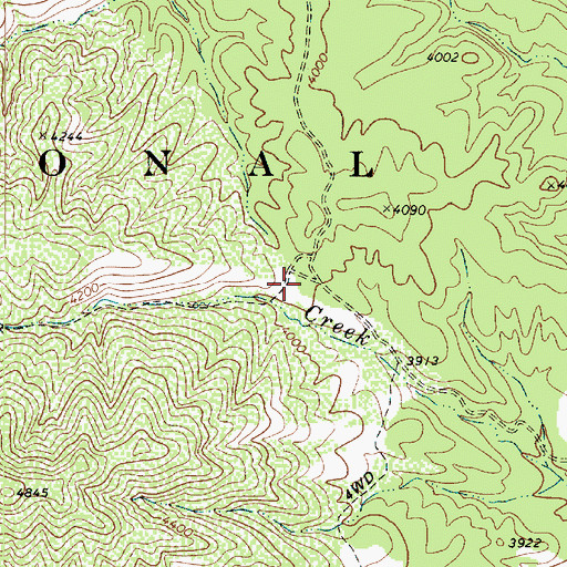 Topographic Map of Mineral Creek Trailhead, AZ