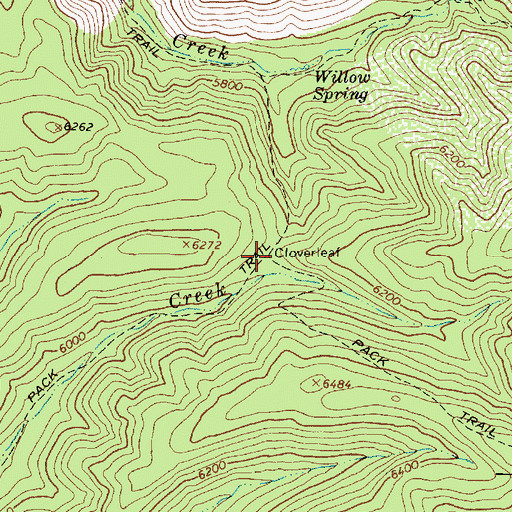 Topographic Map of Cloverleaf, AZ
