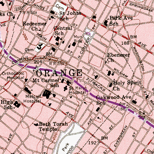 Topographic Map of Interchange 11, NJ