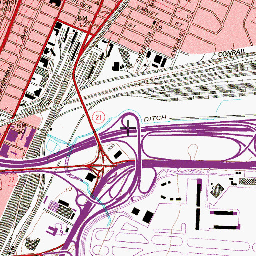 Topographic Map of Interchange 57, NJ