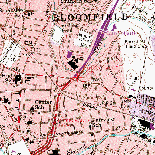 Topographic Map of Interchange 149, NJ