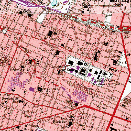 Topographic Map of Enterprise Development Center Number 2, NJ