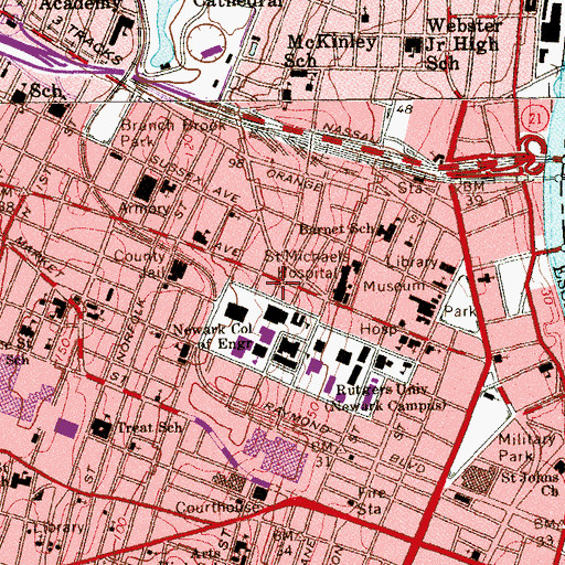 Topographic Map of Mechanical Engineering Center, NJ