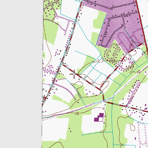 Topographic Map of Chesapeake Fire Department Station 5 Great Bridge, VA