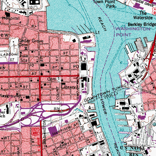 Topographic Map of Children, VA