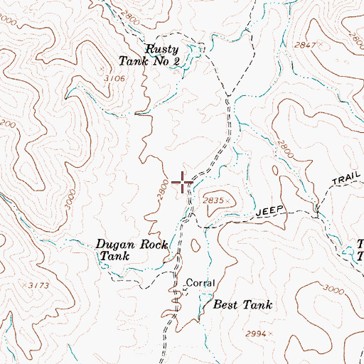 Topographic Map of Quail Spring, AZ