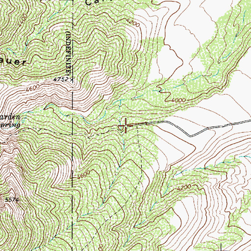 Topographic Map of Barnhardt Trailhead, AZ