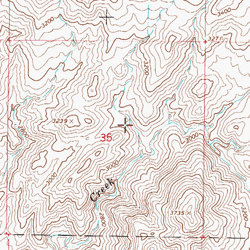 Topographic Map of Cottonwood Spring, AZ
