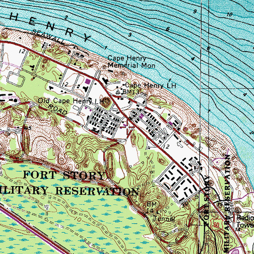 Topographic Map of First Landing Chapel, VA