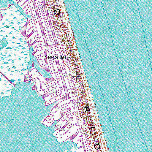 Topographic Map of Sandbridge United Methodist Church, VA
