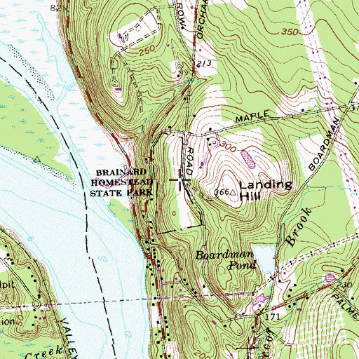 Topographic Map of Brainard Homestead State Park, CT