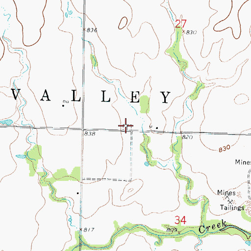 Topographic Map of Ferris Cemetery, KS