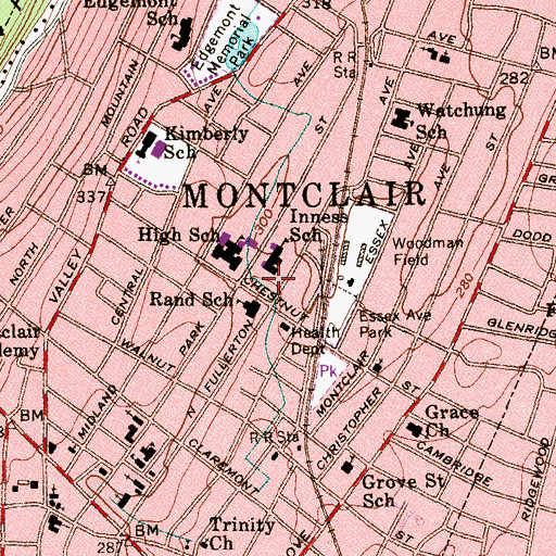Topographic Map of Rand Park, NJ