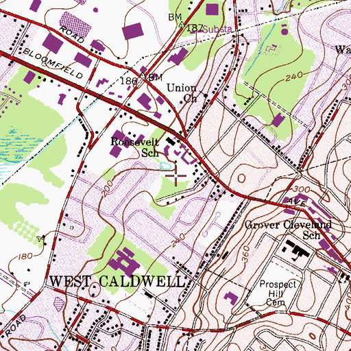 Topographic Map of Wrensch Park, NJ