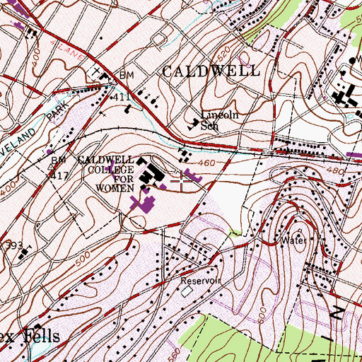 Topographic Map of Alumni Theatre, NJ