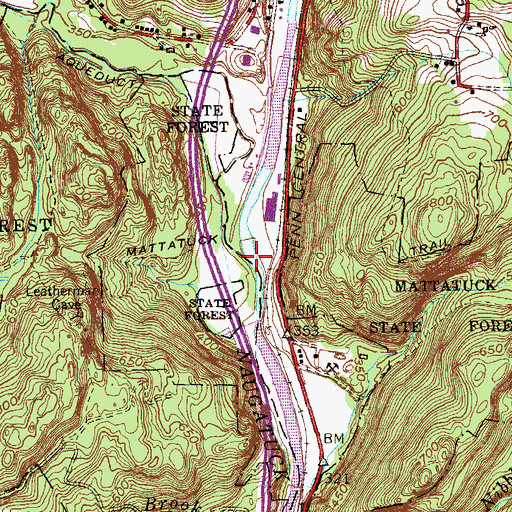Topographic Map of Branch Brook, CT