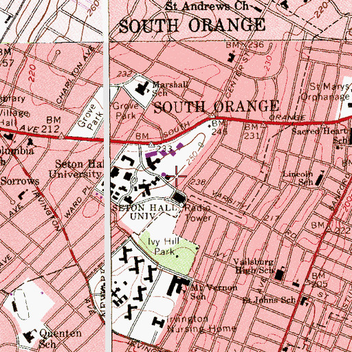 Topographic Map of Duffy Hall, NJ