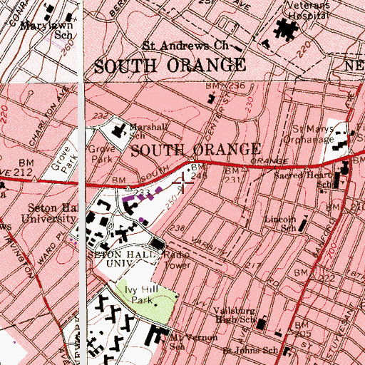Topographic Map of Neumann Hall, NJ