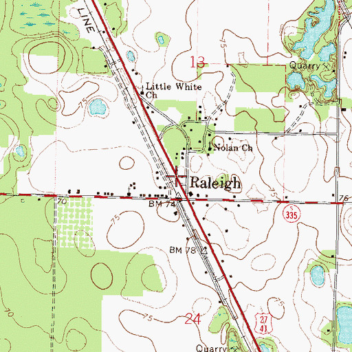 Topographic Map of Voice of Deliverance Church, FL