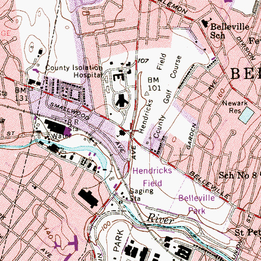 Topographic Map of Number 10 Elementary School, NJ