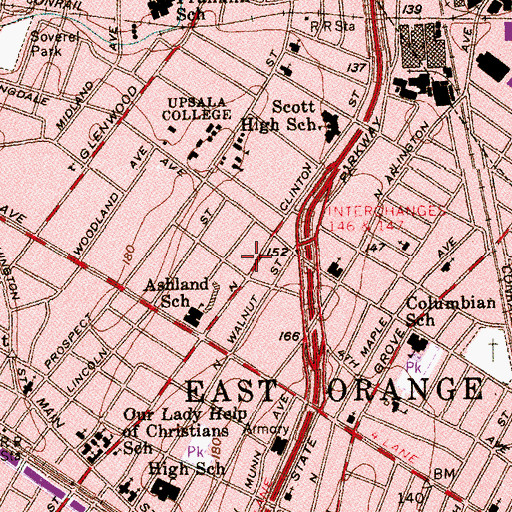 Topographic Map of Patrick Francis Healy Middle School, NJ