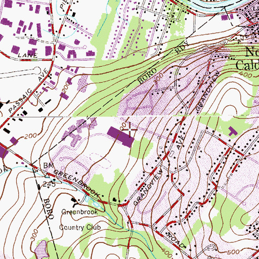 Topographic Map of West Essex Junior High School, NJ