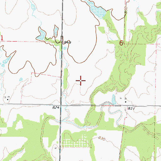 Topographic Map of Johnson Family Cemetery, KS
