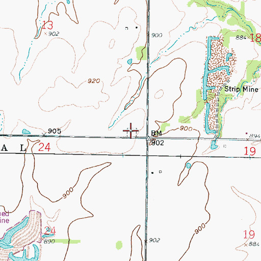 Topographic Map of New Pleasant View Cemetery, KS