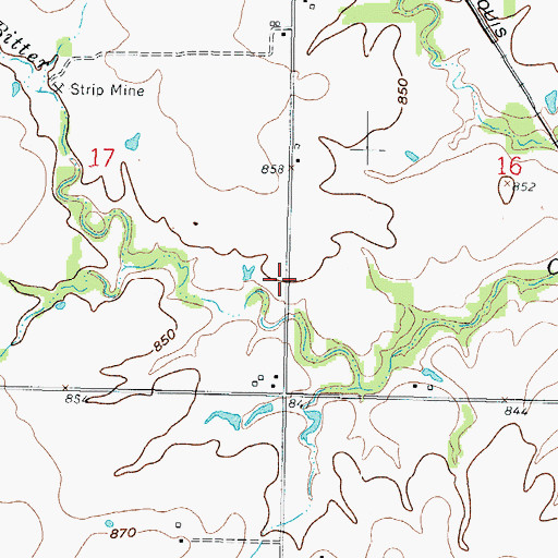 Topographic Map of Dockery Cemetery, KS