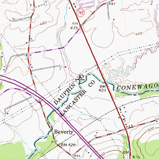 Topographic Map of Gallagher Run, PA