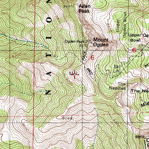 Topographic Map of Floyd Iverson Ridge, UT