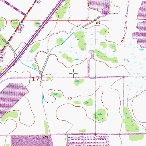 Topographic Map of The Mall at Millenia, FL
