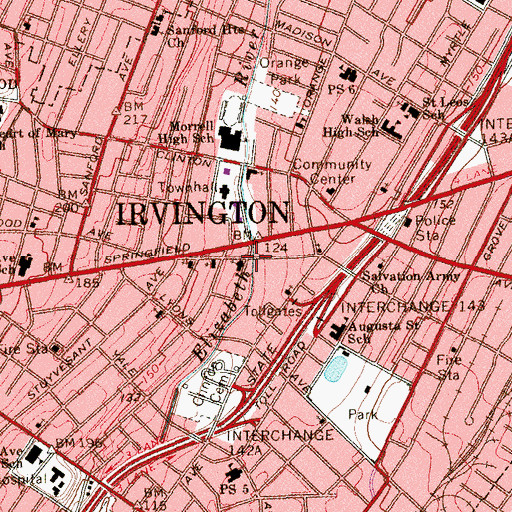 Topographic Map of Iglesia De Dios Jesus, NJ