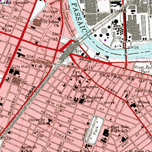 Topographic Map of Church of the Lord Jesus, NJ
