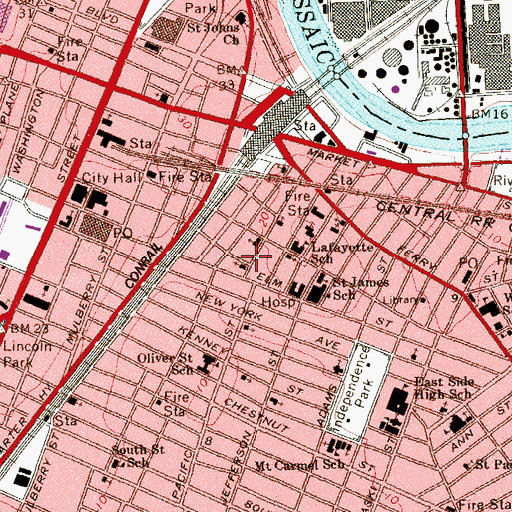 Topographic Map of Providence Missionary Baptist Church, NJ