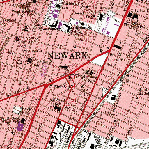 Topographic Map of Saint Luke African Methodist Episcopal Church, NJ