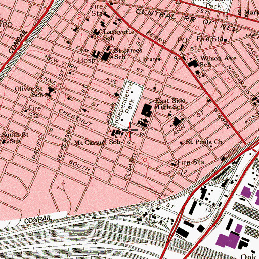 Topographic Map of Saint Michael's Russian Church, NJ