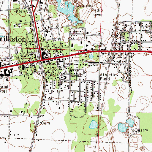 Topographic Map of Church of God, FL