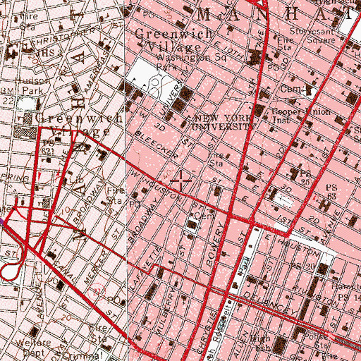 Topographic Map of New York Mercantile Exchange (historical), NY