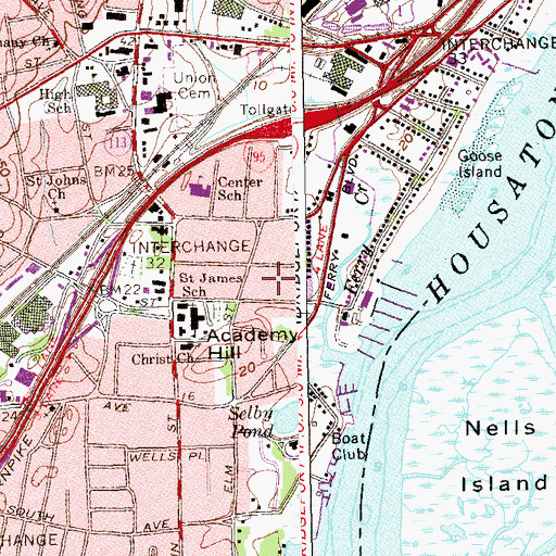 Topographic Map of Brewsters Pond, CT