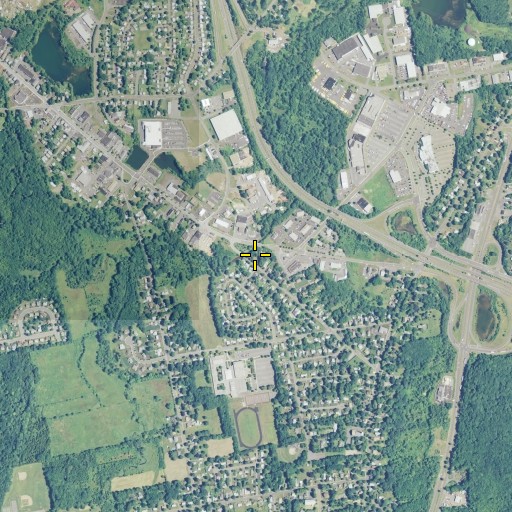 Aerial/Satellite Image of Bridge Cemetery, CT