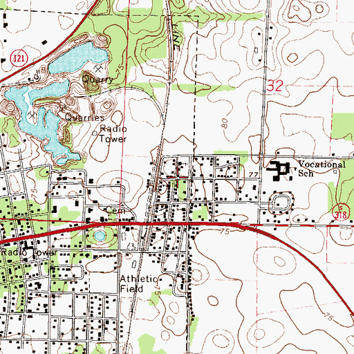 Topographic Map of Destiny Church of God by Faith, FL
